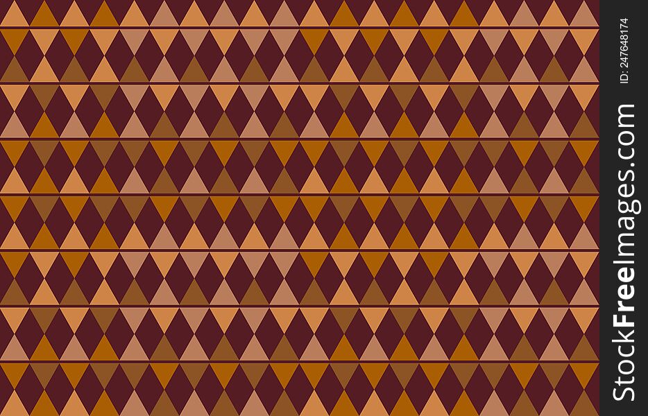 rhombus design Orange brown for many fabric patterns and graphics