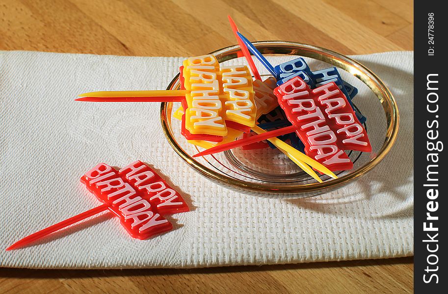 Birthday party toothpicks