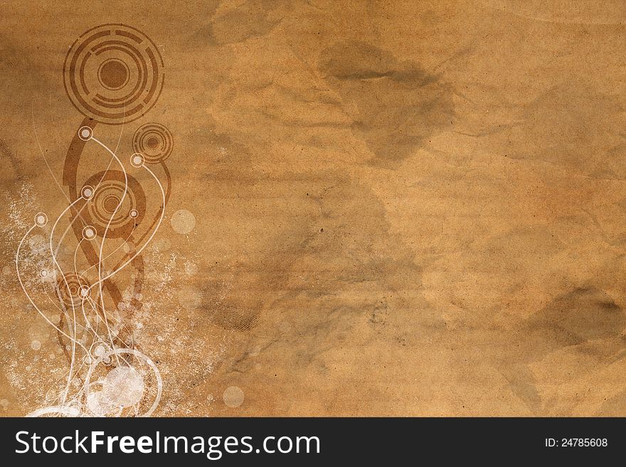 Abstract flower with grunge background