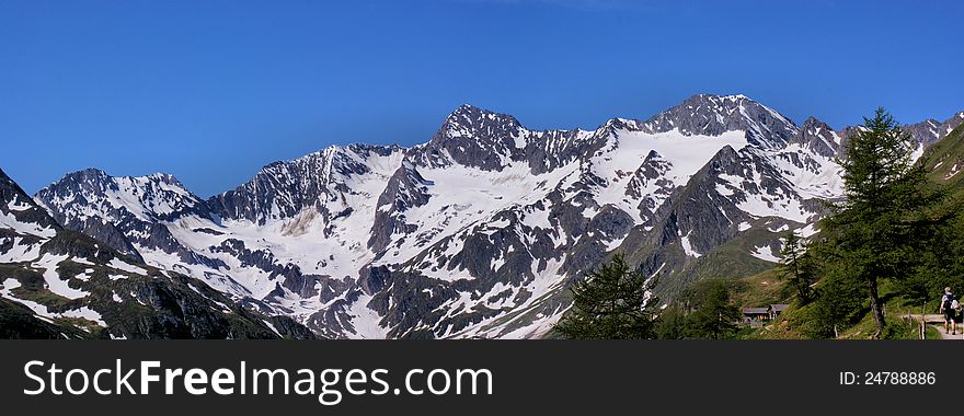 Panorama Of The Oetztal Alps