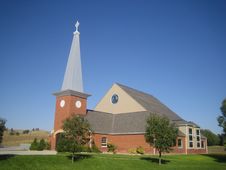 New Holy Rosary Church, Pine Ridge, South Dakota Stock Photos New Holy Rosary Church, Pine Ridge, South Dakota Stock Photos