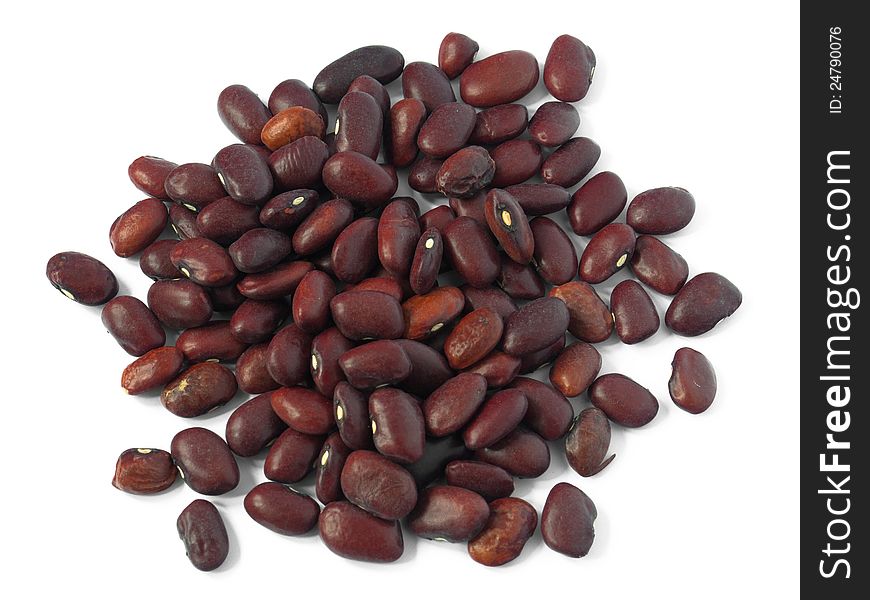 A close up shot of haricot beans isolated on the white background