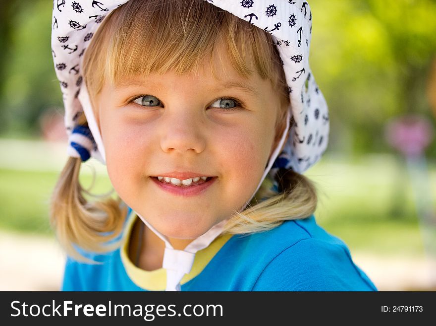 Portrait of a beautiful little girl