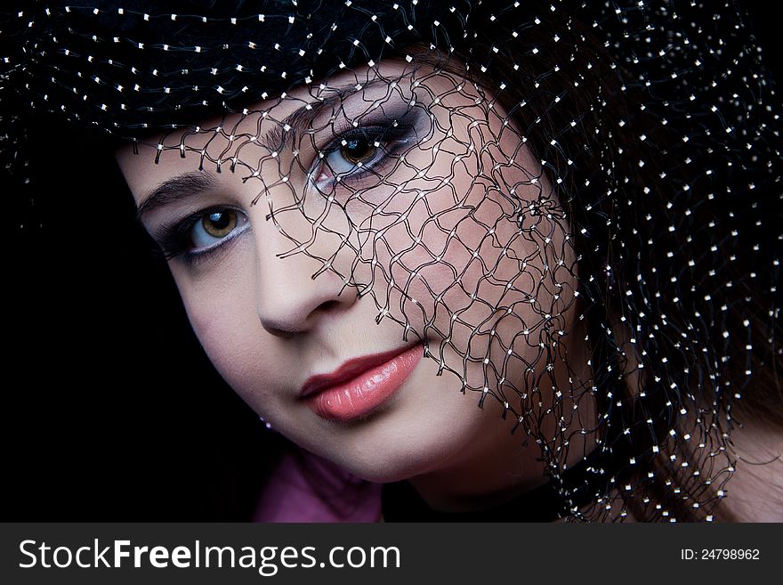 Beautifull brunette , shooting in the studio with dark background. Beautifull brunette , shooting in the studio with dark background