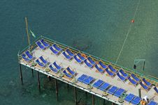 Empty Deckchairs On The Beach Royalty Free Stock Photos Empty Deckchairs On The Beach Royalty Free Stock Photos