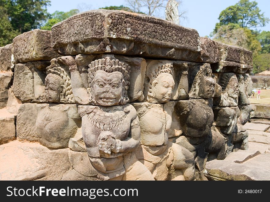 Terrace of Leper King corner, Angkor Thom, Cambodia