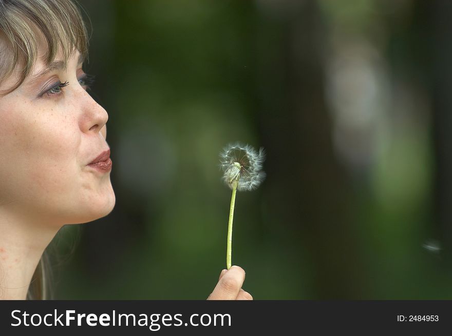 Girl with dandelion I