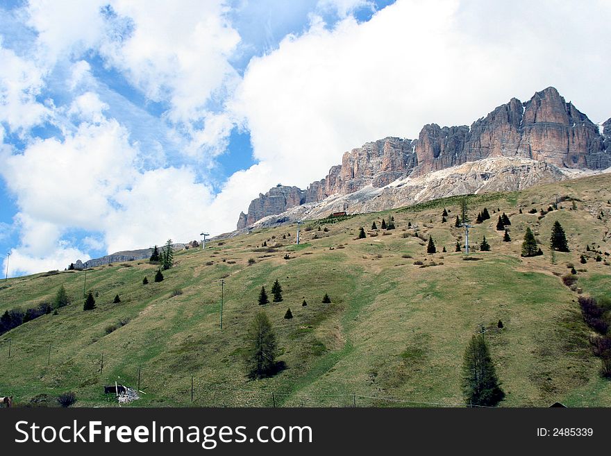 Passo pordoi - Sella mountain group - Dolomiti in Italy. Passo pordoi - Sella mountain group - Dolomiti in Italy