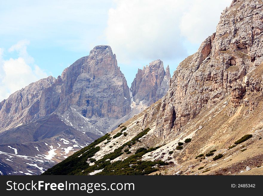 Passo pordoi - Sella mountain group - Dolomiti in Italy