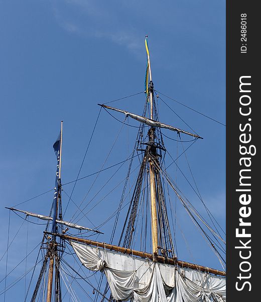 Sailing Ship masts and rigging. Sailing Ship masts and rigging