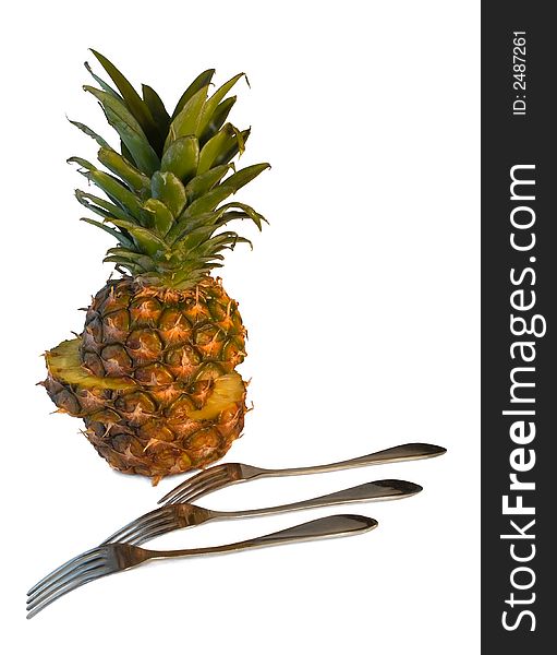 Forks and pineapple