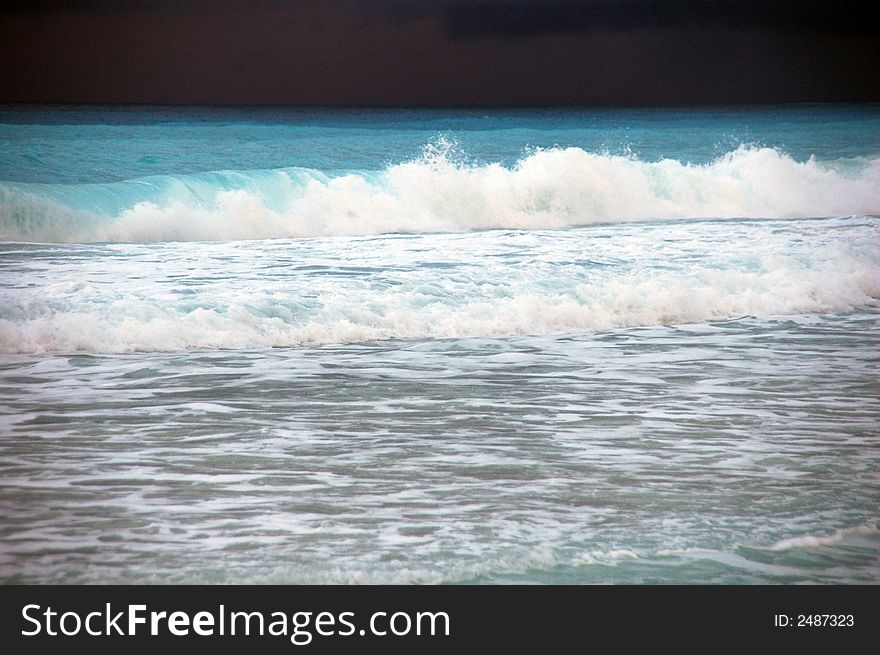 Beach in mexico, storm and rain is coming. Beach in mexico, storm and rain is coming