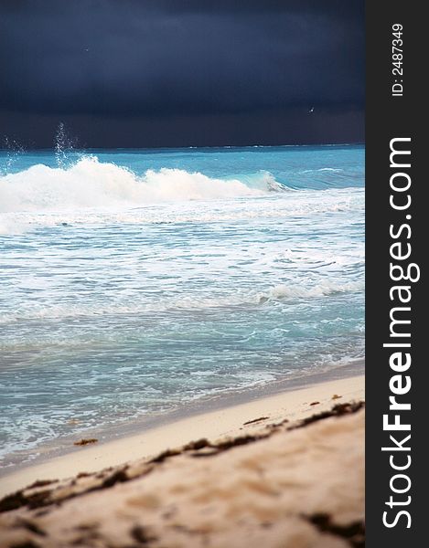 Beach in mexico, storm and rain is coming. Beach in mexico, storm and rain is coming