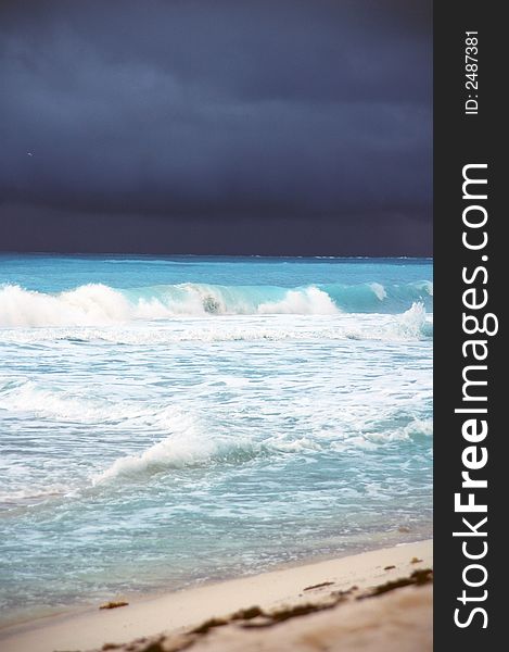 Beach in mexico, storm and rain is coming. Beach in mexico, storm and rain is coming