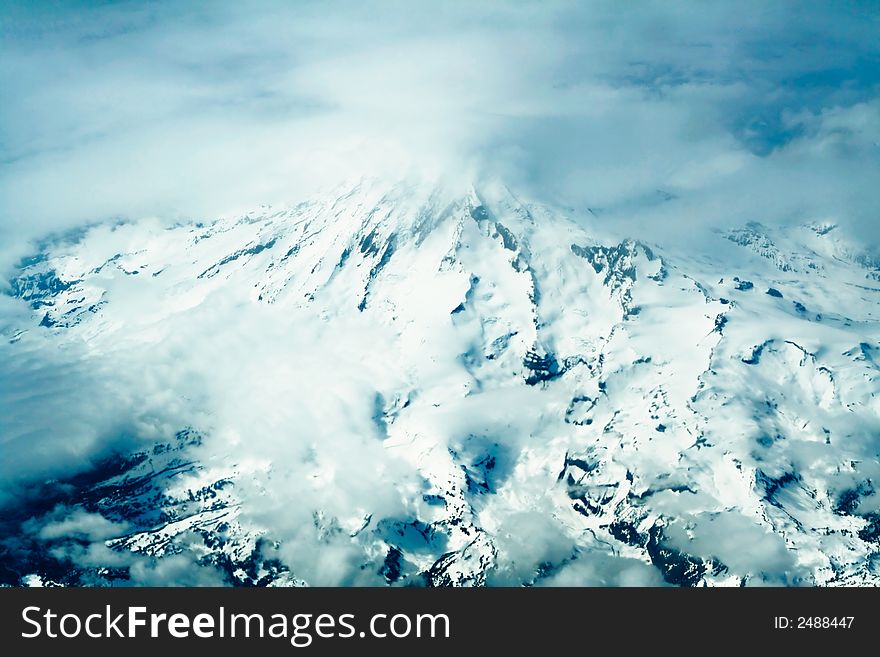 Rocky mountains aerial, North America