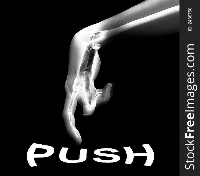 Bone Hand Pushing Button 18