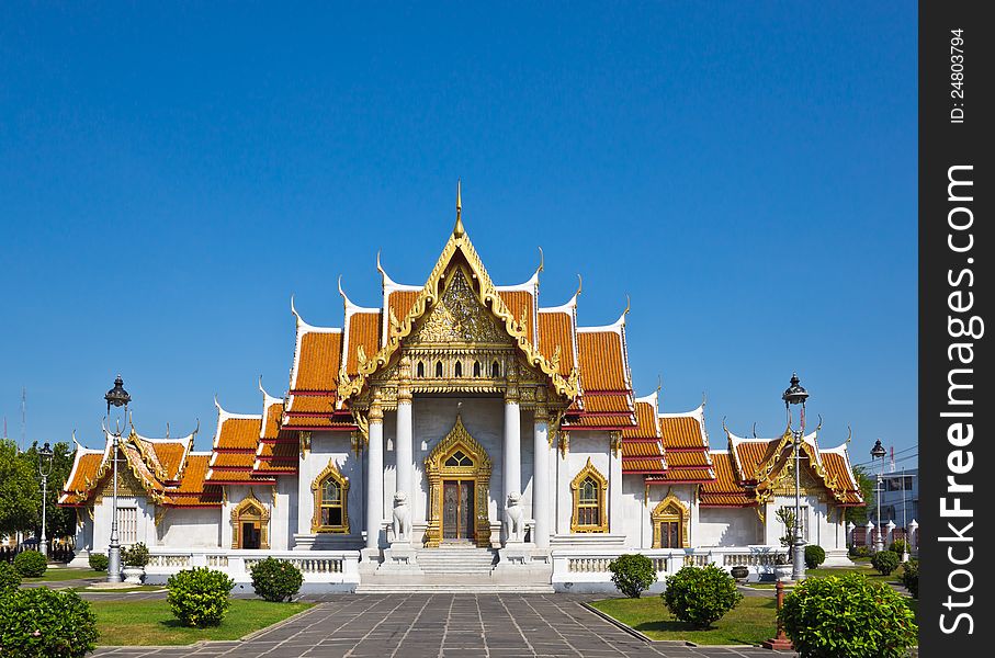 Marble Temple or Wat Benchamabophit , Bangkok province, Thailand