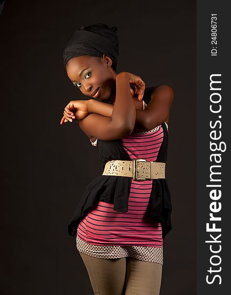 African Beauty In Fashionable Street Wear