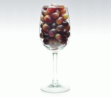 Grapes In A Glass Stock Images