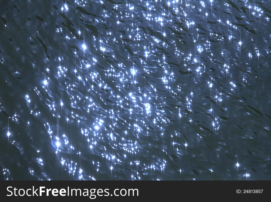 Blue water ripples with sunny sparks - abstract texture. Blue water ripples with sunny sparks - abstract texture