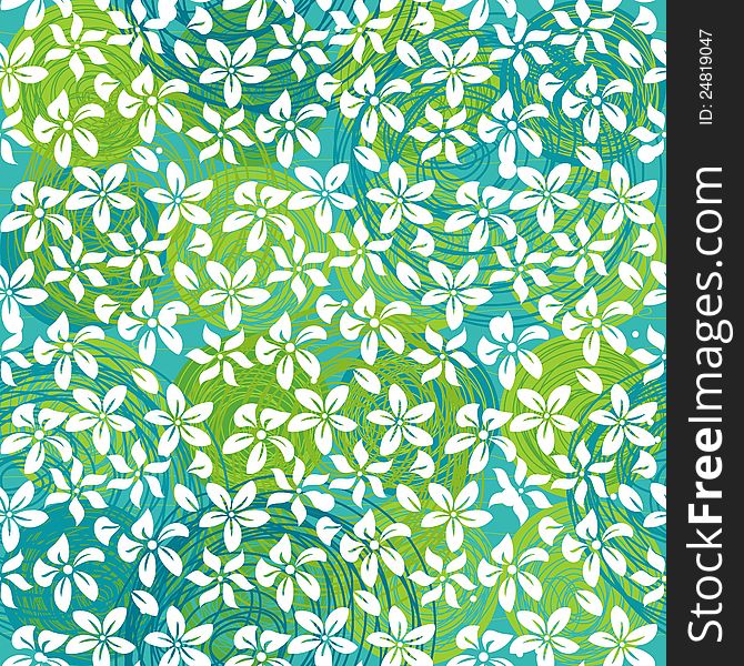 Floral Seamless Pattern In Vector