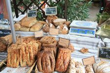 Bread On A French Market Stock Photos Bread On A French Market Stock Photos