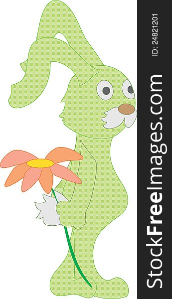 The  illustration of children hare. The  illustration of children hare
