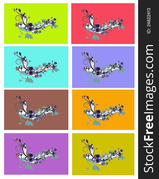 Collage of colorful floral  images. Collage of colorful floral  images