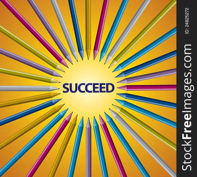 Full Color Pencil Accept Point SUCCEED