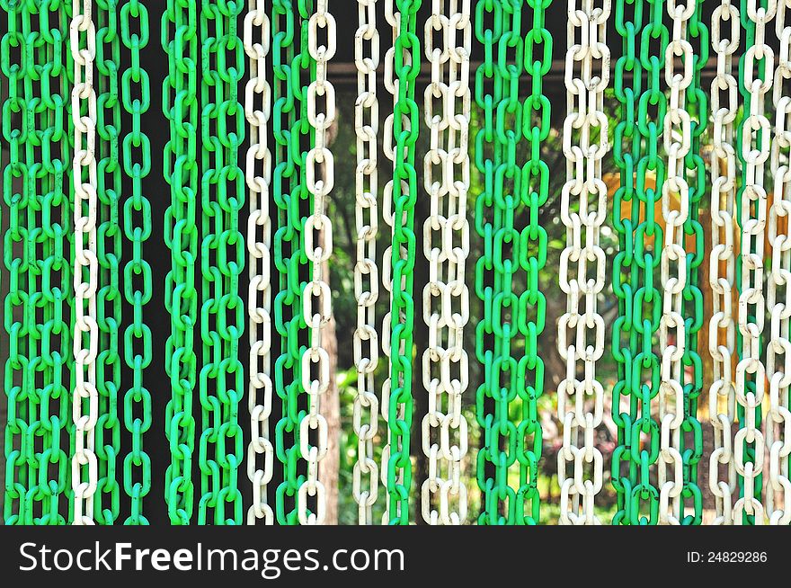 Green And White Plastic Chain