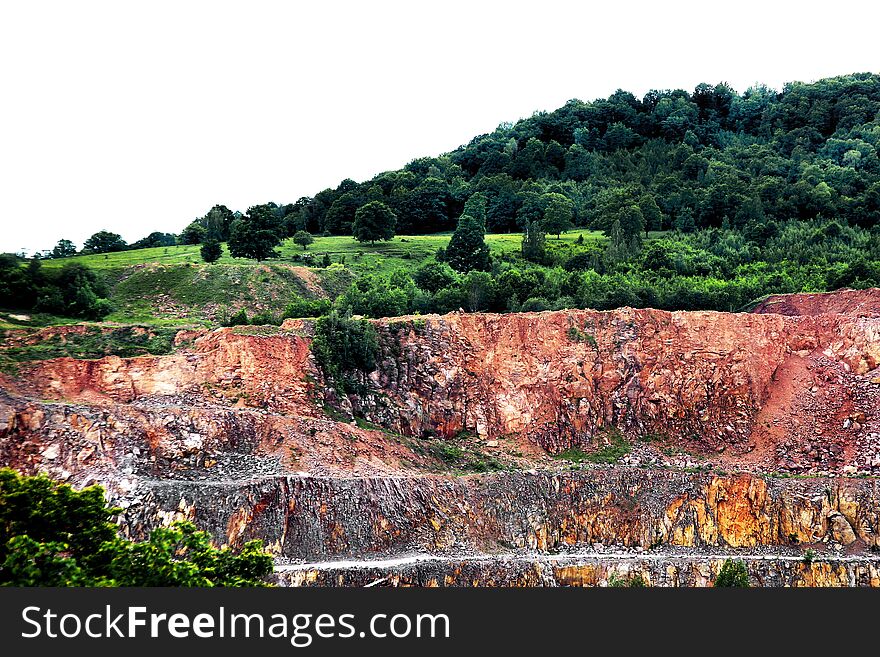 A quarry still in operation from Tusnad, Romania