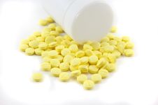 Medicine Pills With And Bottle Royalty Free Stock Images