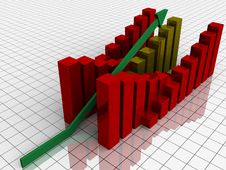 Increasing Bar Graph Royalty Free Stock Image Increasing Bar Graph Royalty Free Stock Image