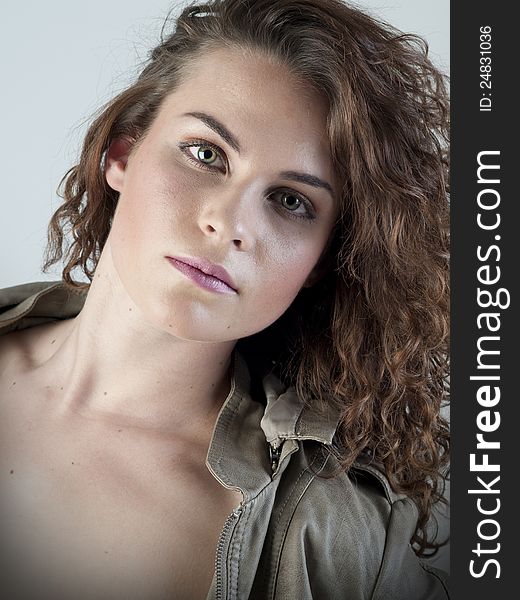 Young fresh faced model head shot