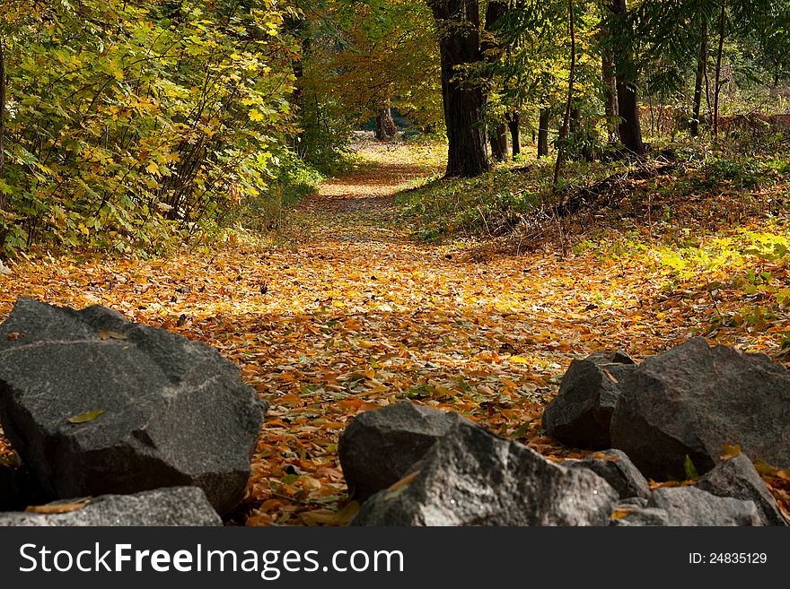 Autumn Landscape: The Road, The Stones