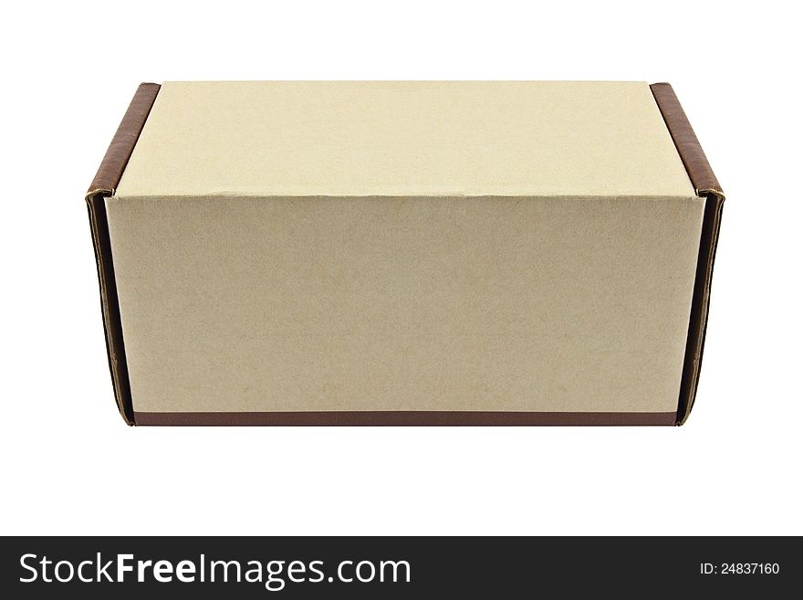 Closed box on white background, Clipping path inside