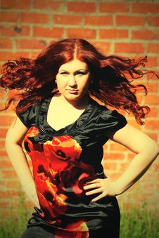 Beautiful Sexy Young Redhead Woman Stock Photography Beautiful Sexy Young Redhead Woman Stock Photography
