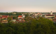 View To Old Vilnius From Gediminas Castle Royalty Free Stock Photos View To Old Vilnius From Gediminas Castle Royalty Free Stock Photos