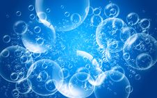Underwater Bubbles Background Royalty Free Stock Images