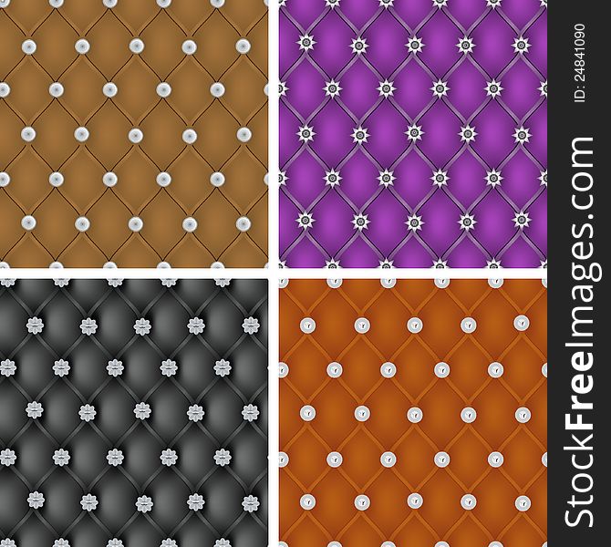 Set of vector upholstery seamless pattern. Set of vector upholstery seamless pattern.