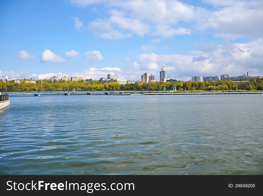 Donetsk City Landscape. View from the Park