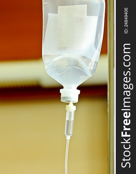 Infusion bottle with iv solution. Infusion bottle with iv solution