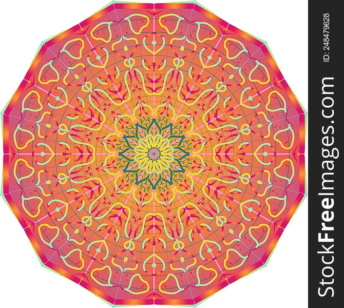 Mandala. Decorate the drawing. Pattern design.