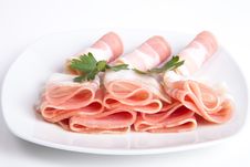 Sliced Block Of Bacon Stock Photography Sliced Block Of Bacon Stock Photography