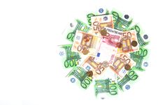 Banknotes And Coins Royalty Free Stock Photos