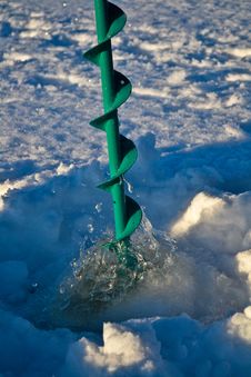 Ice Fishing Drill Royalty Free Stock Images Ice Fishing Drill Royalty Free Stock Images