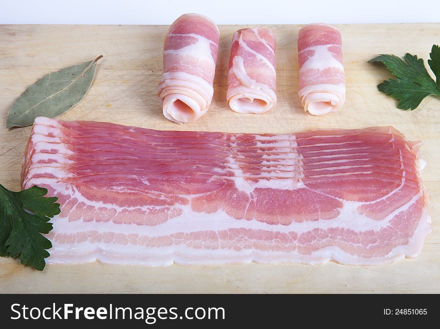Sliced Block Of Bacon
