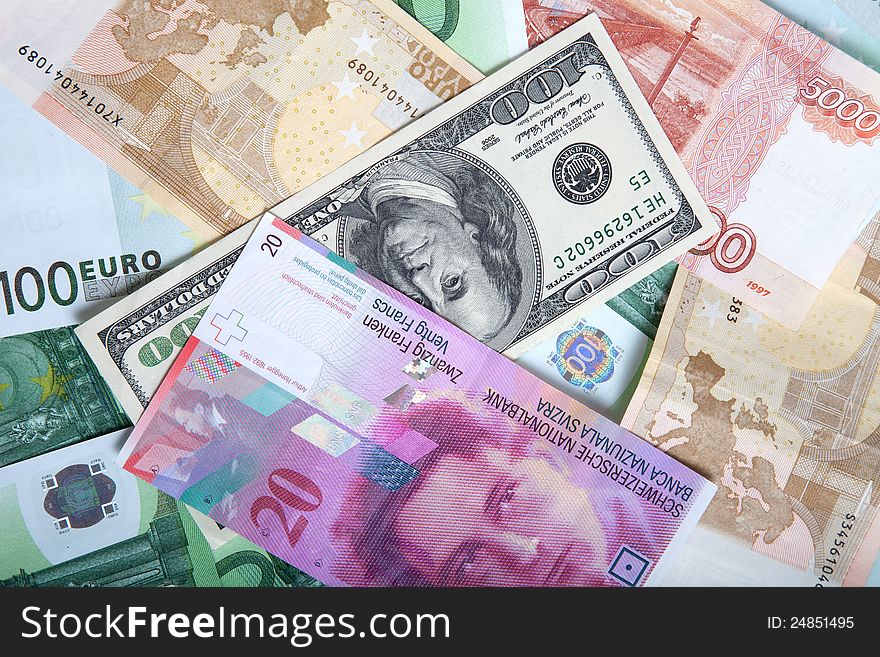 Colorful old World Paper Money background. Colorful old World Paper Money background