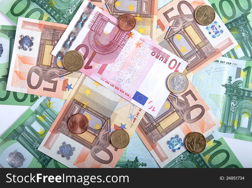 Colorful World Paper Money and coins background. Colorful World Paper Money and coins background