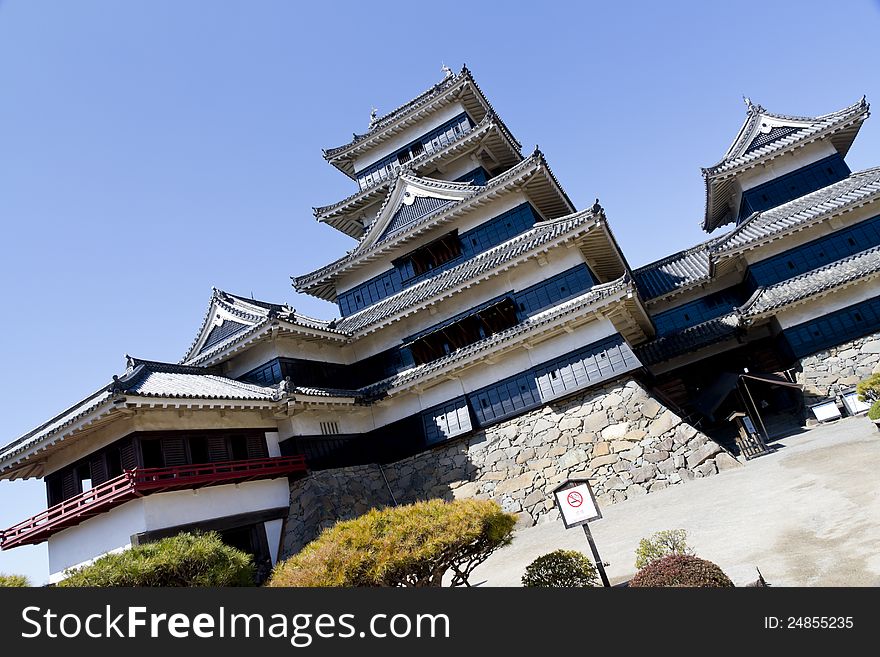 East view of Matsumoto castle, Japan.